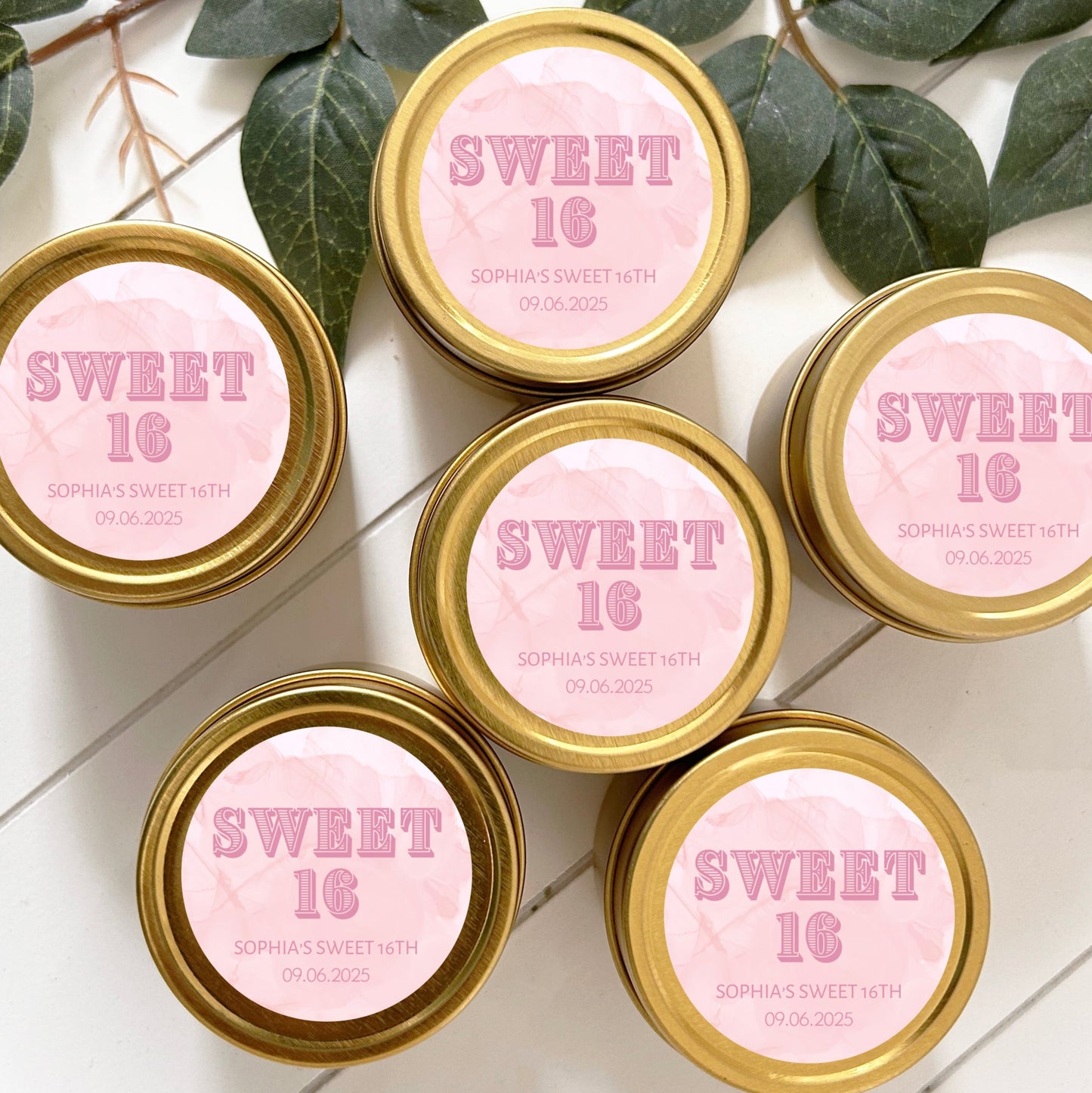Glow & Celebrate – Sweet 16 Candle Favors