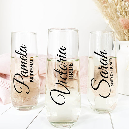 Bridesmaid Glasses - Toasting to Our Wonderful Bridesmaids!